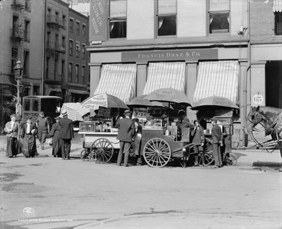 Broad St. Imbisswagen, New York, N.Y., ca. 1906 von Detroit Publishing Co.